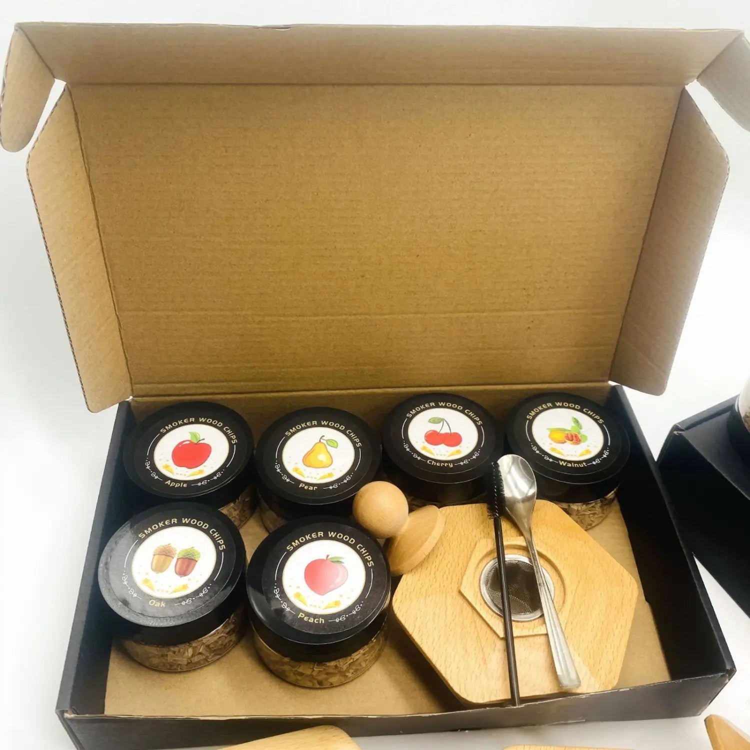 Affumicatore a legna da cocktail piattino esagonale a piattino rotondo strumenti per affumicare in cucina copertura