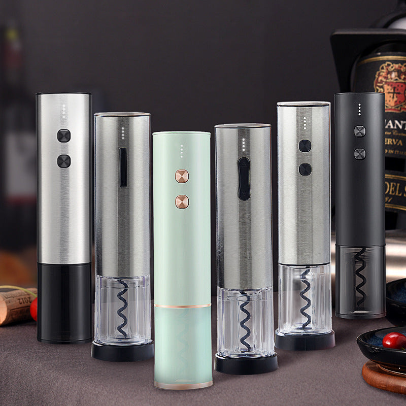 Apribottiglie elettrico creativo ricaricabile in acciaio inossidabile