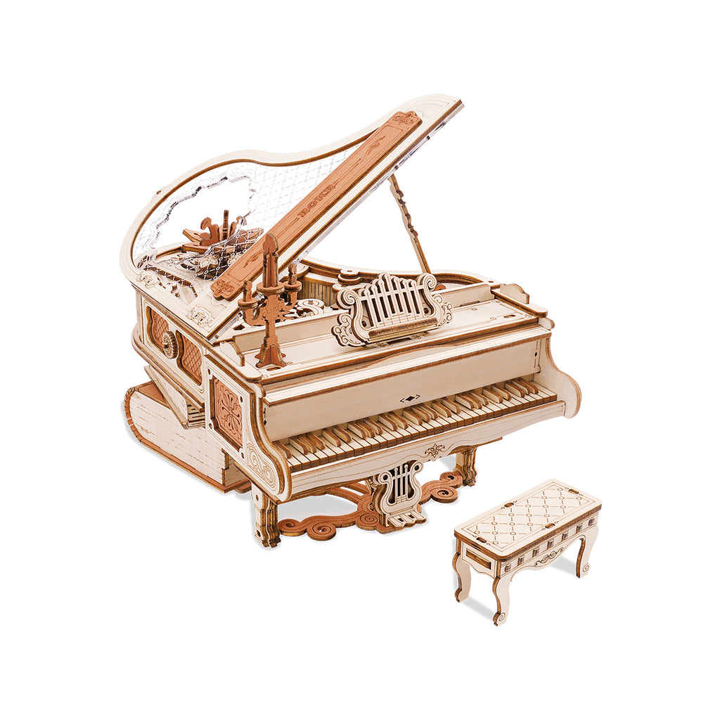 Robotime Pianoforte Magico Music Box 3D - Puzzle Meccanico 223 Pezzi in Legno