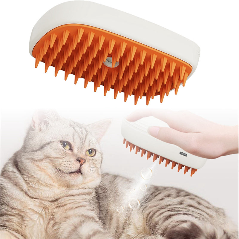 Spazzola a vapore per animali domestici ricaricabile tramite USB, pettine massaggiante, strumenti per la toelettatura degli animali, pettine a vapore per gatti, prodotti per animali domestici