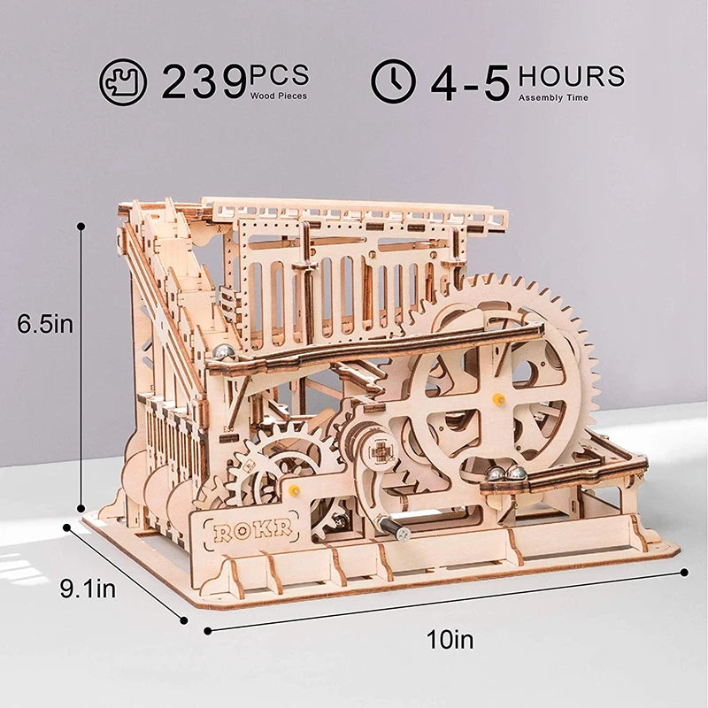 Puzzle 3D Legno Roller Coaster Robotime - Montagne Russe Meccaniche