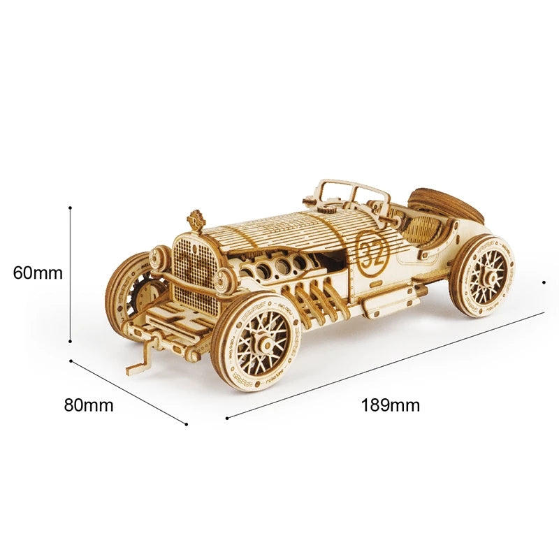 Robotime Auto da Corsa 3D in Legno - Puzzle Assemblaggio per Bambini 500g