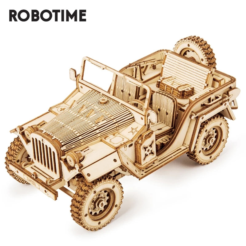 Puzzle 3D Legno Robotime MC701 - Modello Meccanico da Costruire