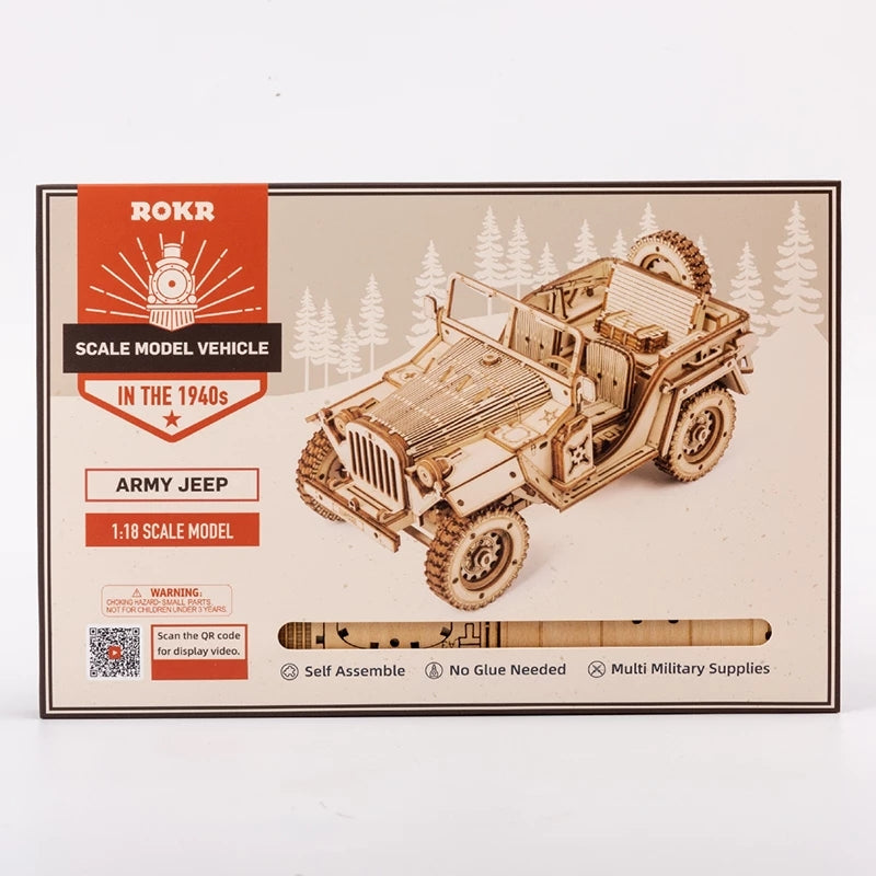 Puzzle 3D Legno Robotime MC701 - Modello Meccanico da Costruire