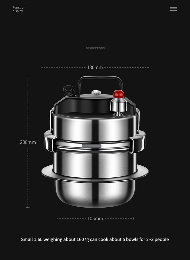 Pentola a pressione in acciaio inossidabile 304 Micropentola a pressione portatile da esterno cucina mini pentola