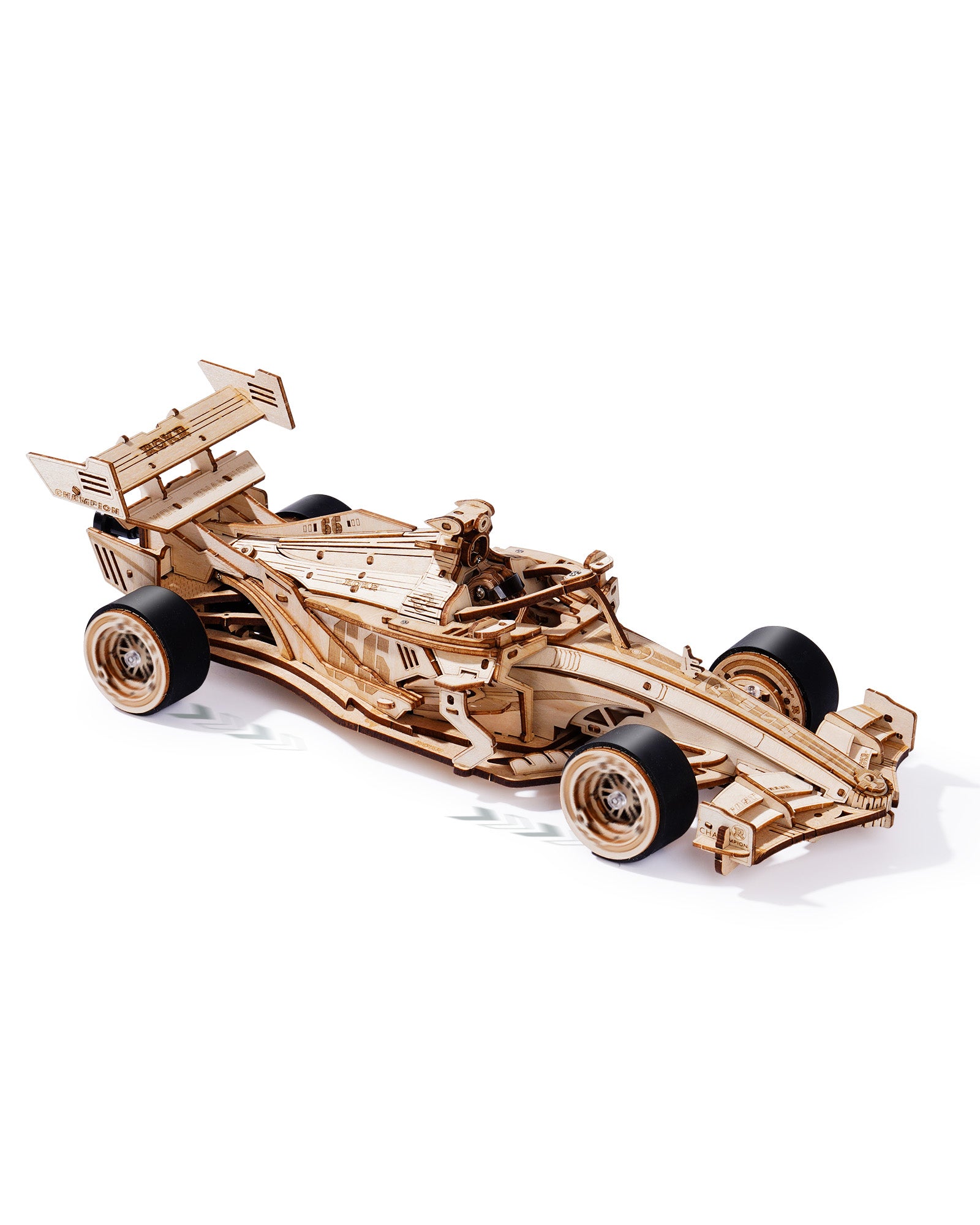 Robotime Auto da Corsa 3D in Legno con Motore Meccanico Ruggente - Puzzle Modellismo
