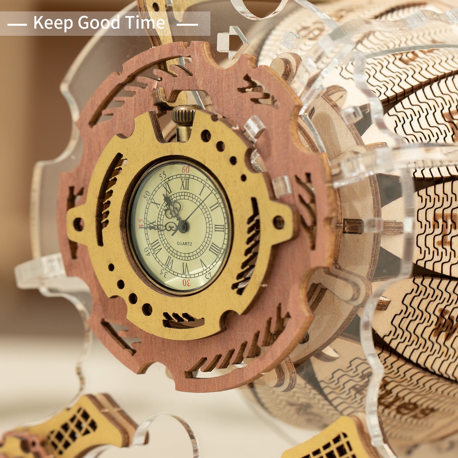 Robotime ROKR Orologio da Parete Zodiaco LC601 - Puzzle 3D Legno Astrologia 1150g