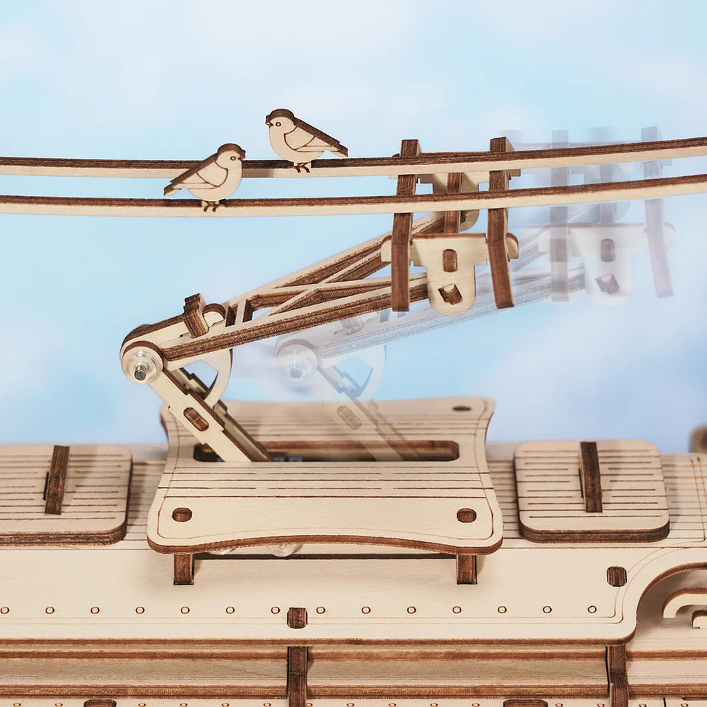 Robotime ROKR Tram Città Classico LK801 - Puzzle 3D Legno Vintage 1000g Regalo Natale