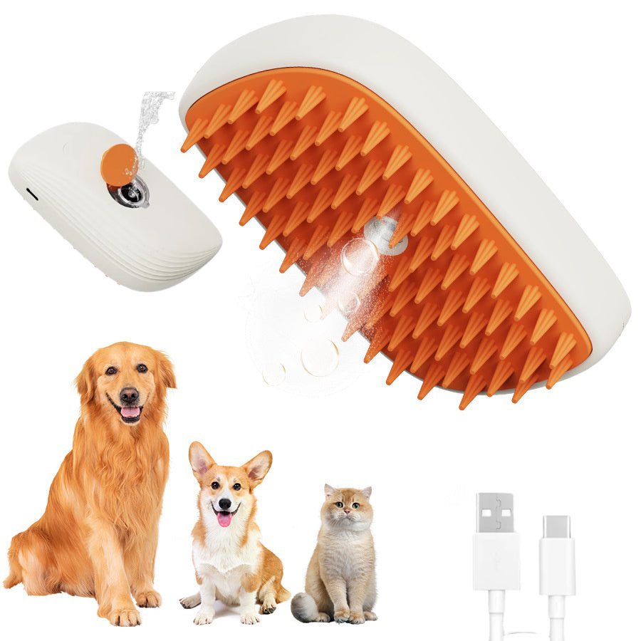 Spazzola a vapore per animali domestici ricaricabile tramite USB, pettine massaggiante, strumenti per la toelettatura degli animali, pettine a vapore per gatti, prodotti per animali domestici