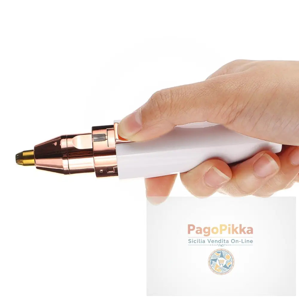 2 IN 1 Lady Epilatori Depilatore Elettrico per Sopracciglia USB Ricaricabile Rasoio per la Rimozione dei Peli con Luce