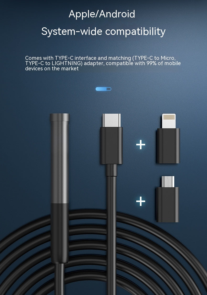 Endoscopio Industriale HD 3-in-1 per Smartphone - Ispezione Tubature Professionale