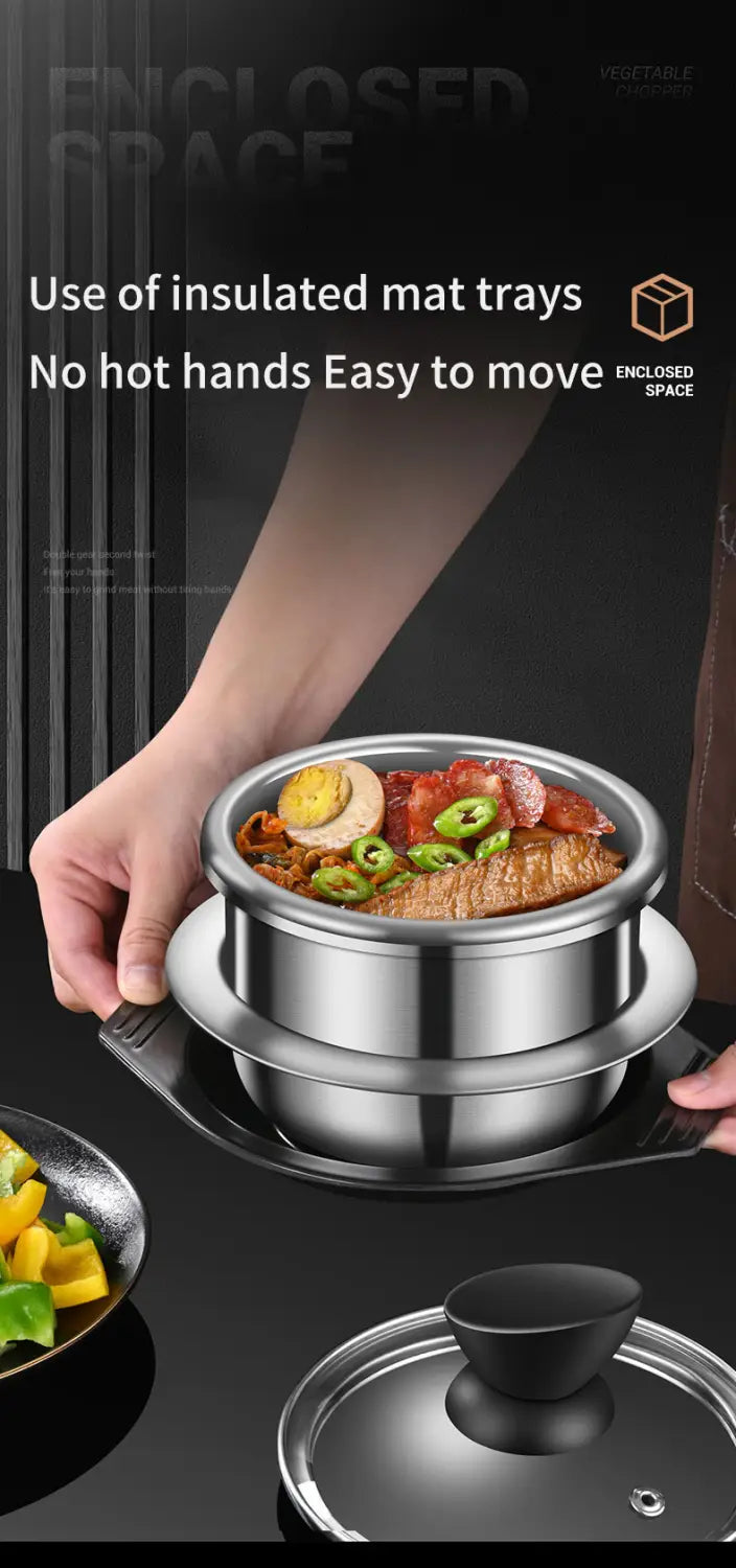 Pentola a pressione in acciaio inossidabile 304 Micropentola a pressione portatile da esterno cucina mini pentola