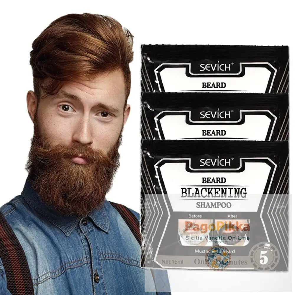 3/5/10 pezzi 5 minuti Shampoo per barba che scurisce la barba Erbe naturali Shampoo per barba che scurisce