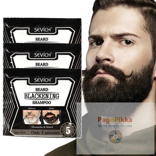 3/5/10 pezzi 5 minuti Shampoo per barba che scurisce la barba Erbe naturali Shampoo per barba che scurisce
