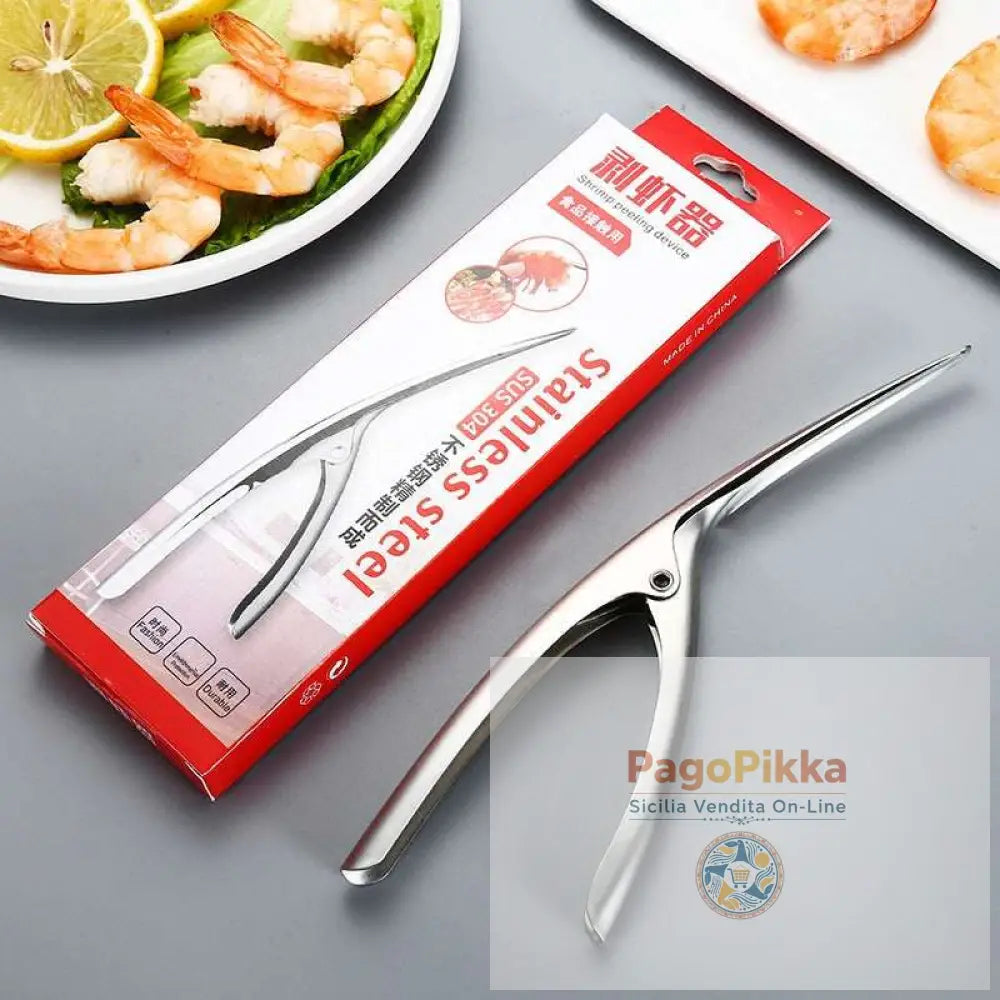 304 Pelatore per gamberi in acciaio inossidabile Pinza pratica per sbucciare gamberi Pelatore per gamberi Buccia