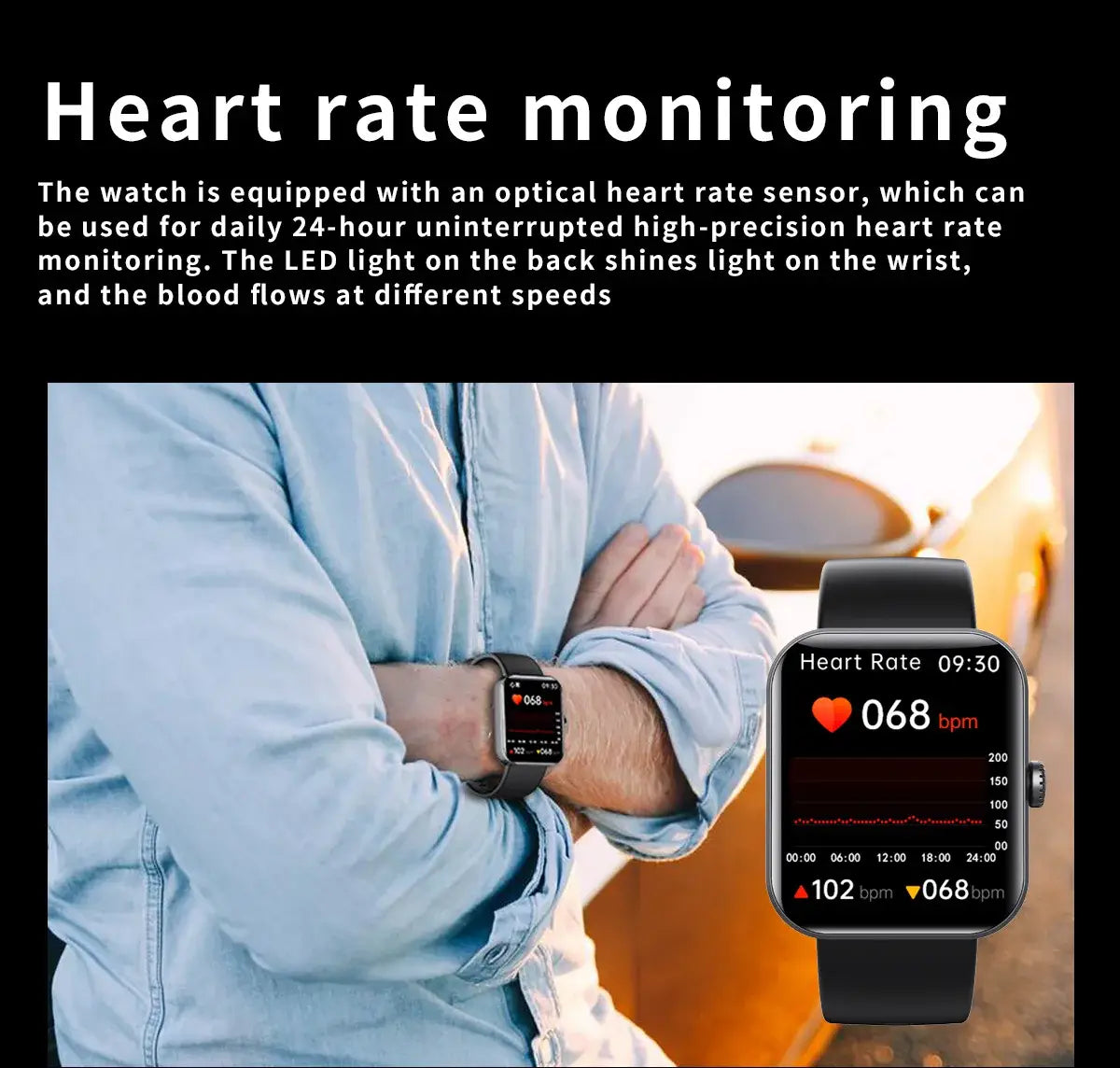 F57L sports wristband heart rate blood pressure monitoring body temperature information push Bluetooth smart watch