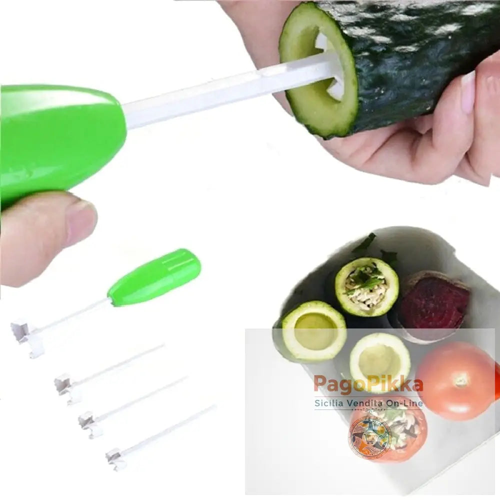 4 pezzi/set Accessorio per gadget da cucina Trapano per verdure Scavare Corer Strumento di cottura Taglierina a spirale