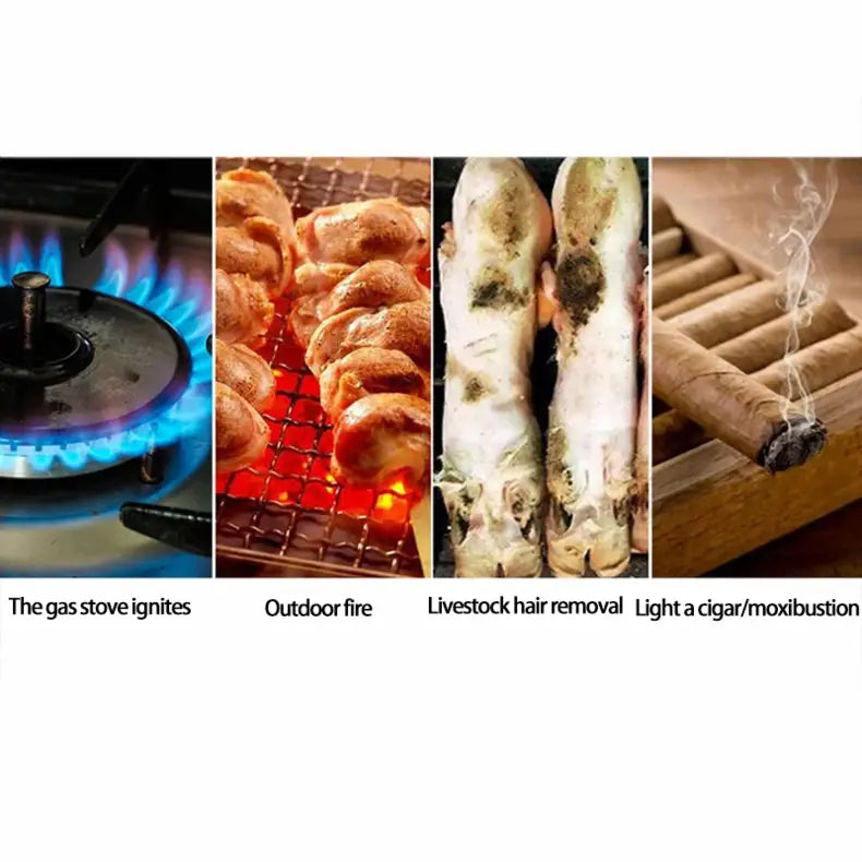 Accendino antivento in metallo Accendino a fiamma jet butano Accessori per sigarette e sigari Cucina Cottura Barbecue