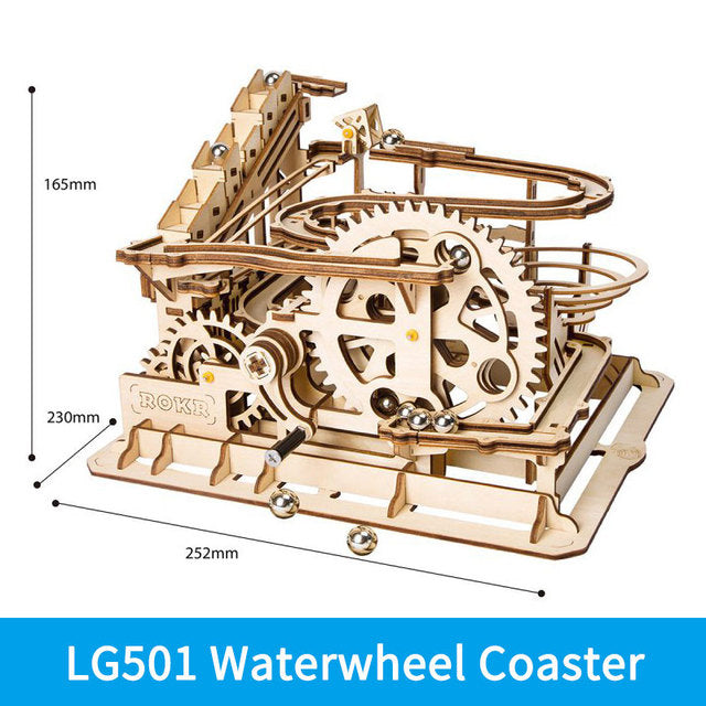 Puzzle 3D Legno Roller Coaster Robotime - Montagne Russe Meccaniche