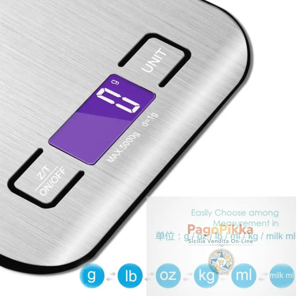 5/10KG Digital Kitchen Scale Stainless Steel Portable Kitchen Food Scale LED Display Electronic Jewelry Baking Weight