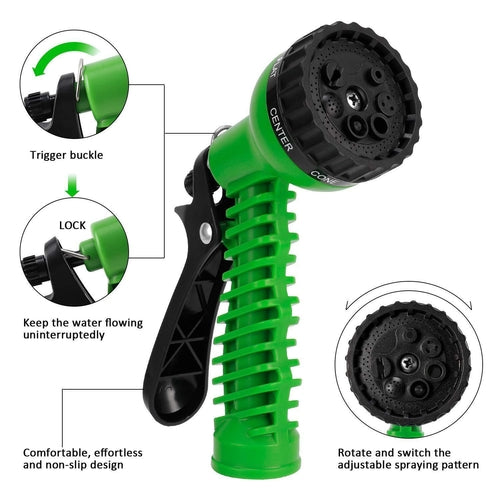 Tubo flessibile per acqua da giardino espandibile espandibile con ugello spruzzatore 25, 50, -- Expandable Flexible Garden Water Hose w Spray Nozzle 25, 50,