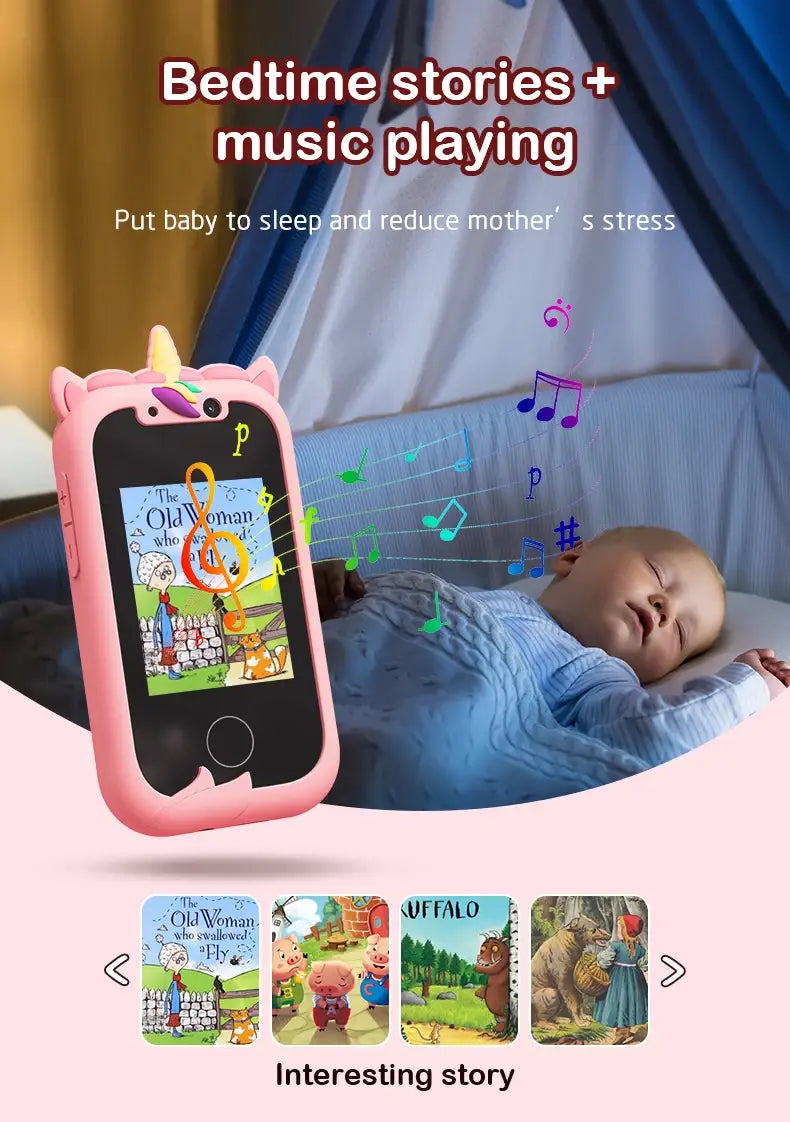 Kids Smart Phone Camera Toys Touchscreen Learning Toy for 3-12 Year Old Boys Girls Phone MP3 Player Christmas Birthday
