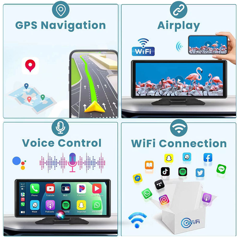 Display LCD Auto Wireless con Connessione Intelligente e Immagine Invertita