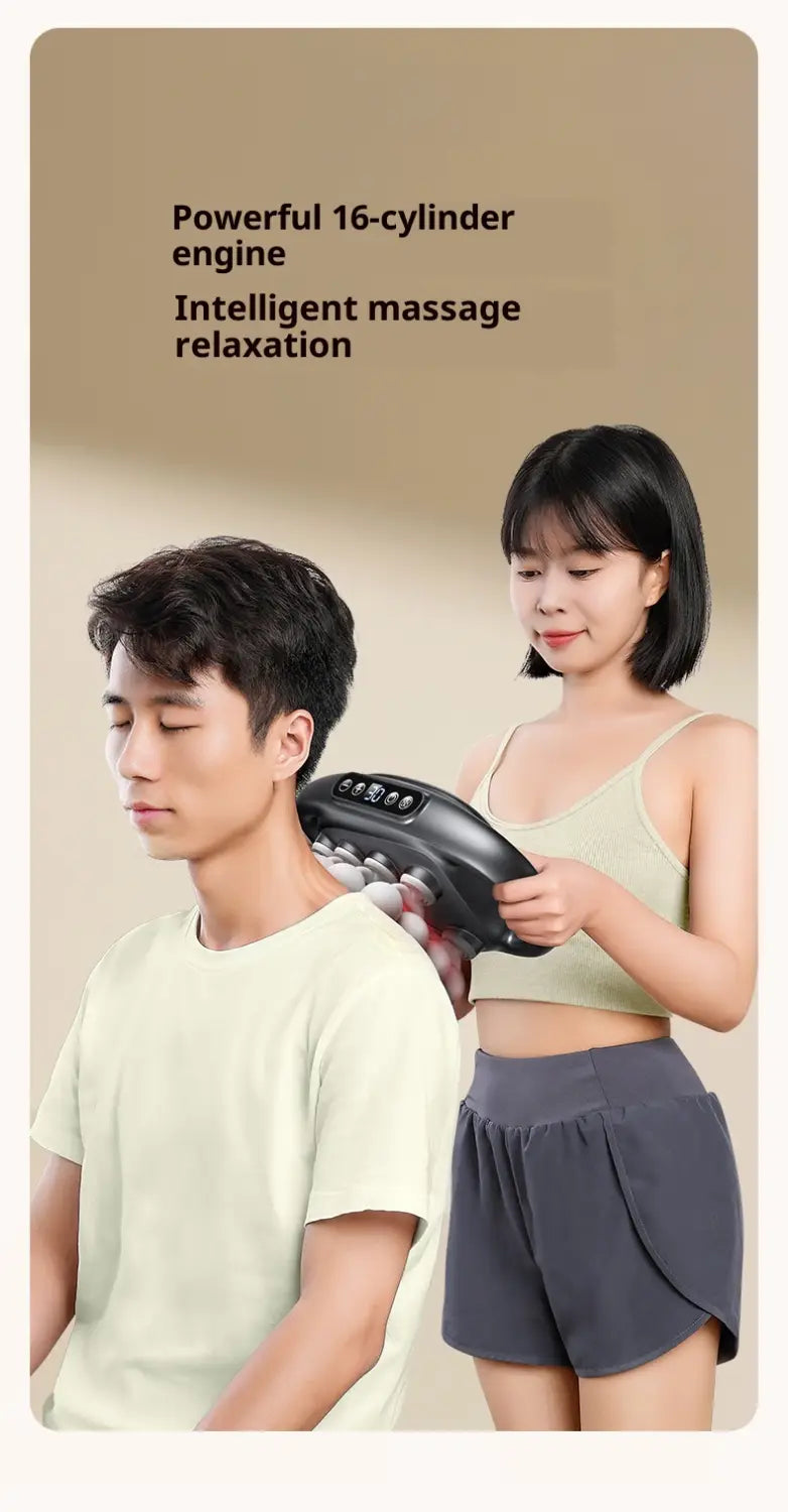 Muscle Relaxation Massager Multi-head Massage Gun Deep Tissue Body Fitness Muscle Electric Relax Massager For Back