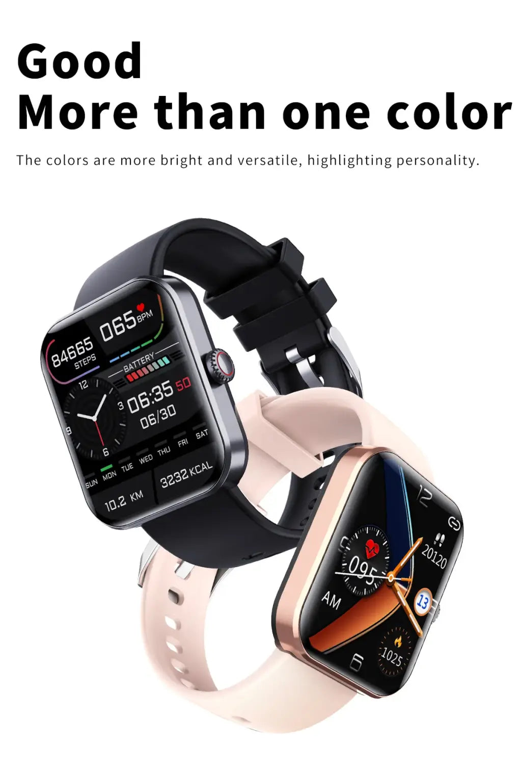 F57L sports wristband heart rate blood pressure monitoring body temperature information push Bluetooth smart watch