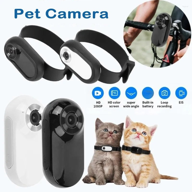 Telecamera Mini per Collare Animali - Videocamera HD per Cani e Gatti