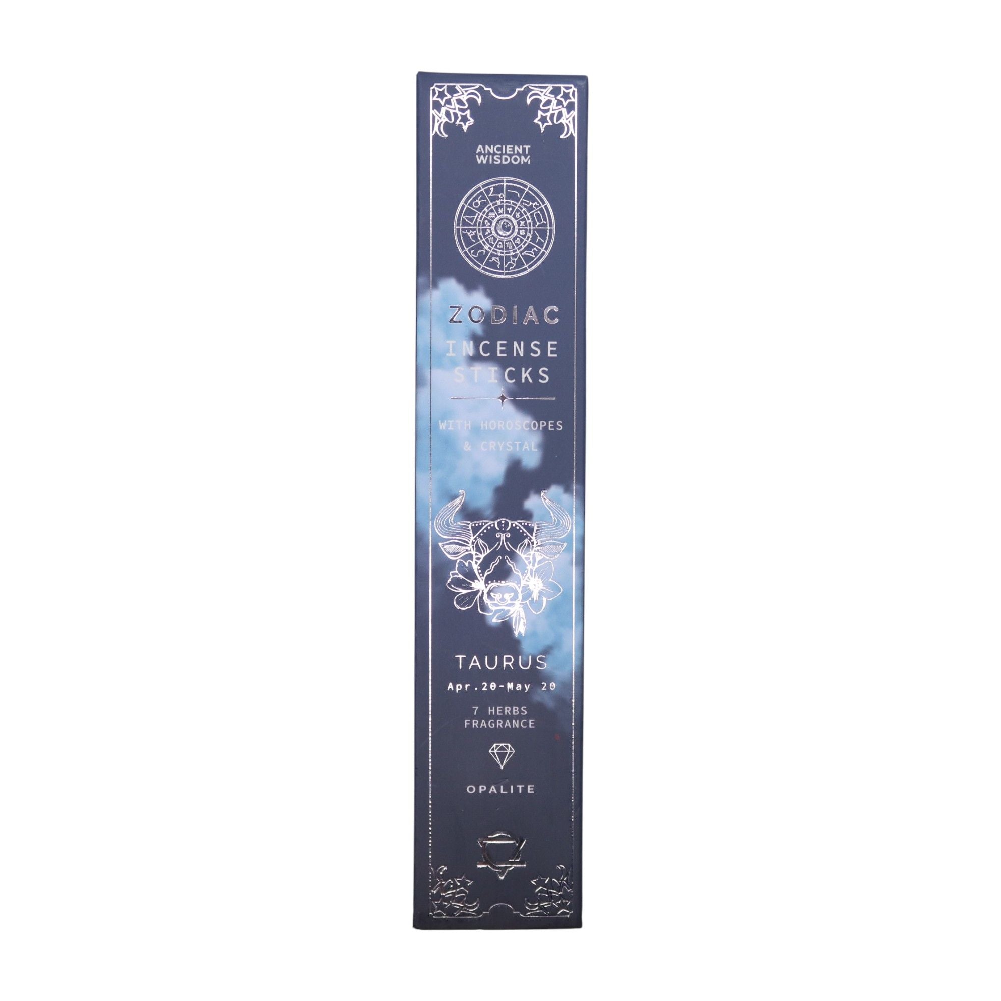 7 Herbs Zodiac Gemstone Crystal Incense - Taurus - Zodiac Crystal Scents Incense