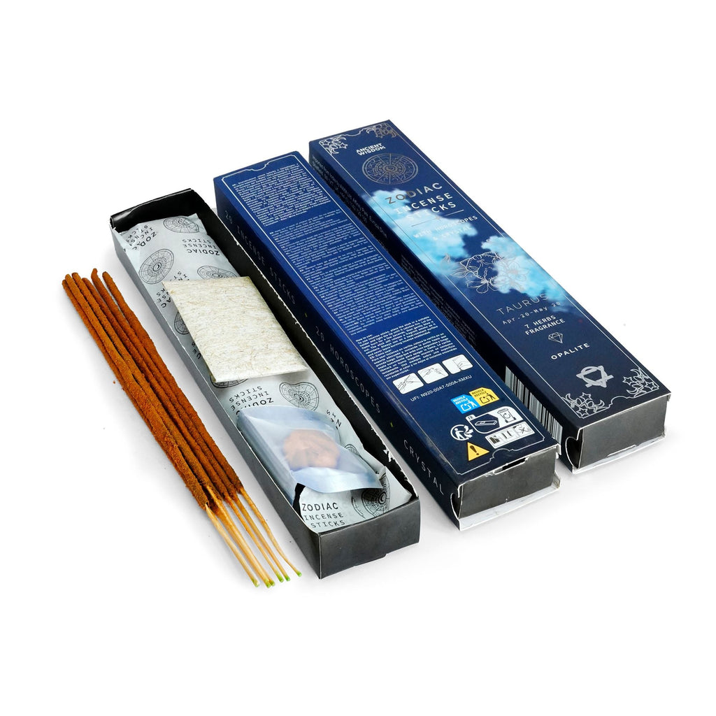 7 Herbs Zodiac Gemstone Crystal Incense - Taurus - Zodiac Crystal Scents Incense