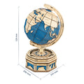 Robotime Globo Terrestre 3D 567 Pezzi - Puzzle Legno Mappa Oceani 2000g Regalo Natale