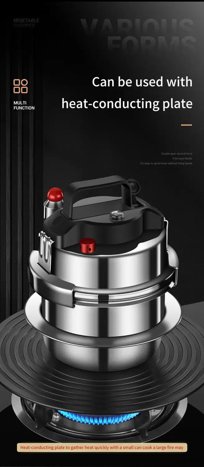 Pentola a pressione in acciaio inossidabile 304 Micropentola a pressione portatile da esterno cucina mini pentola