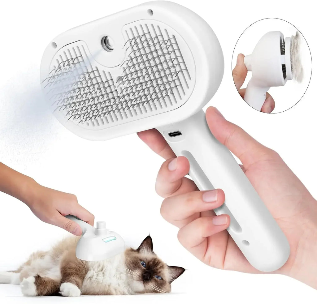 Pettine per capelli spray per animali domestici, spazzola per la pulizia, toelettatura per gatti, accessori per cani, strumenti, umidificatore a nebbia d'acqua, pettine, prodotti per animali domestici