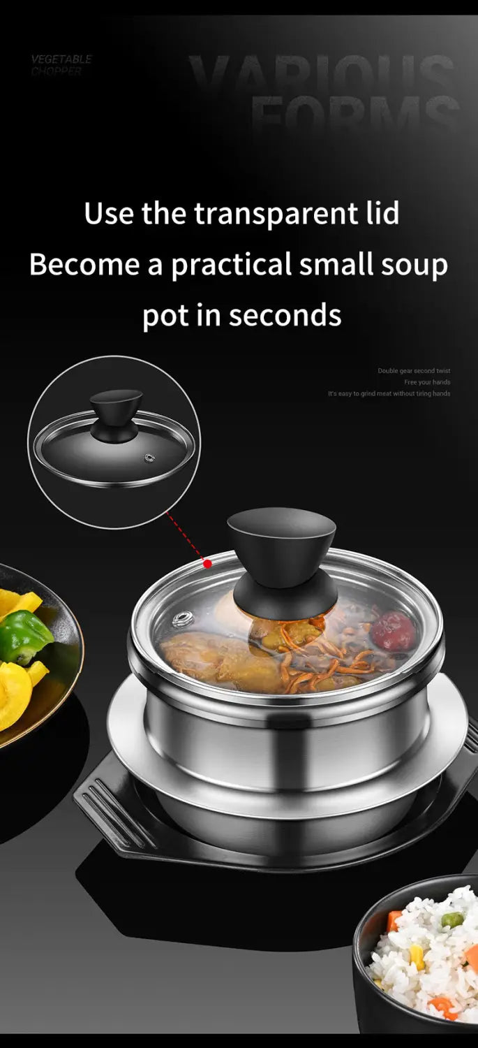 Pentola a pressione in acciaio inossidabile 304 Micropentola a pressione portatile da esterno cucina mini pentola