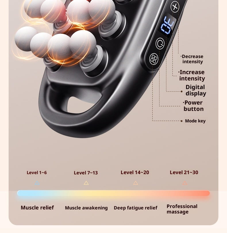 Muscle Relaxation Massager Multi-head Massage Gun Deep Tissue Body Fitness Muscle Electric Relax Massager For Back