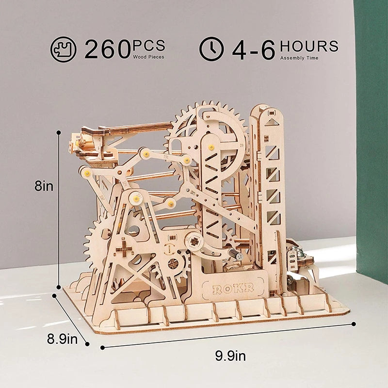 Puzzle 3D Legno Roller Coaster Robotime - Montagne Russe Meccaniche