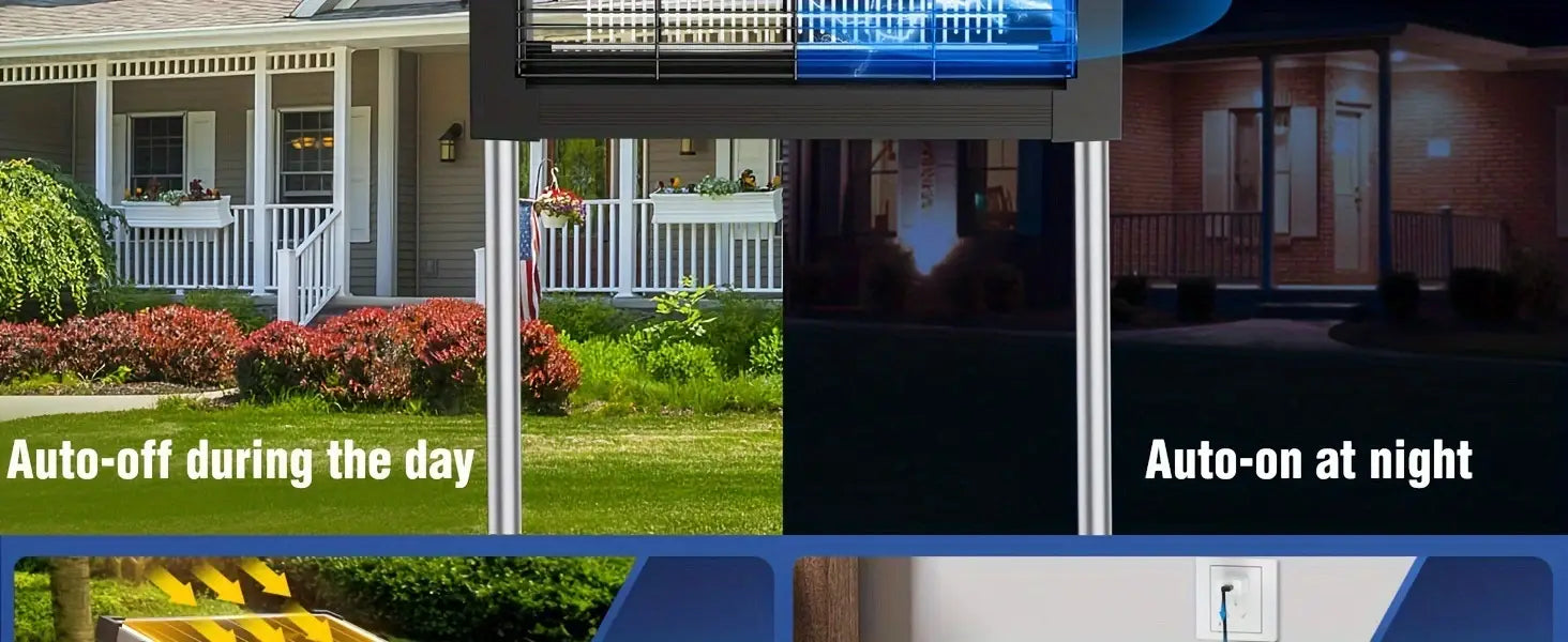 Solar Powered Bug Zapper Outdoor Zechuan Bug Zapper 4500V