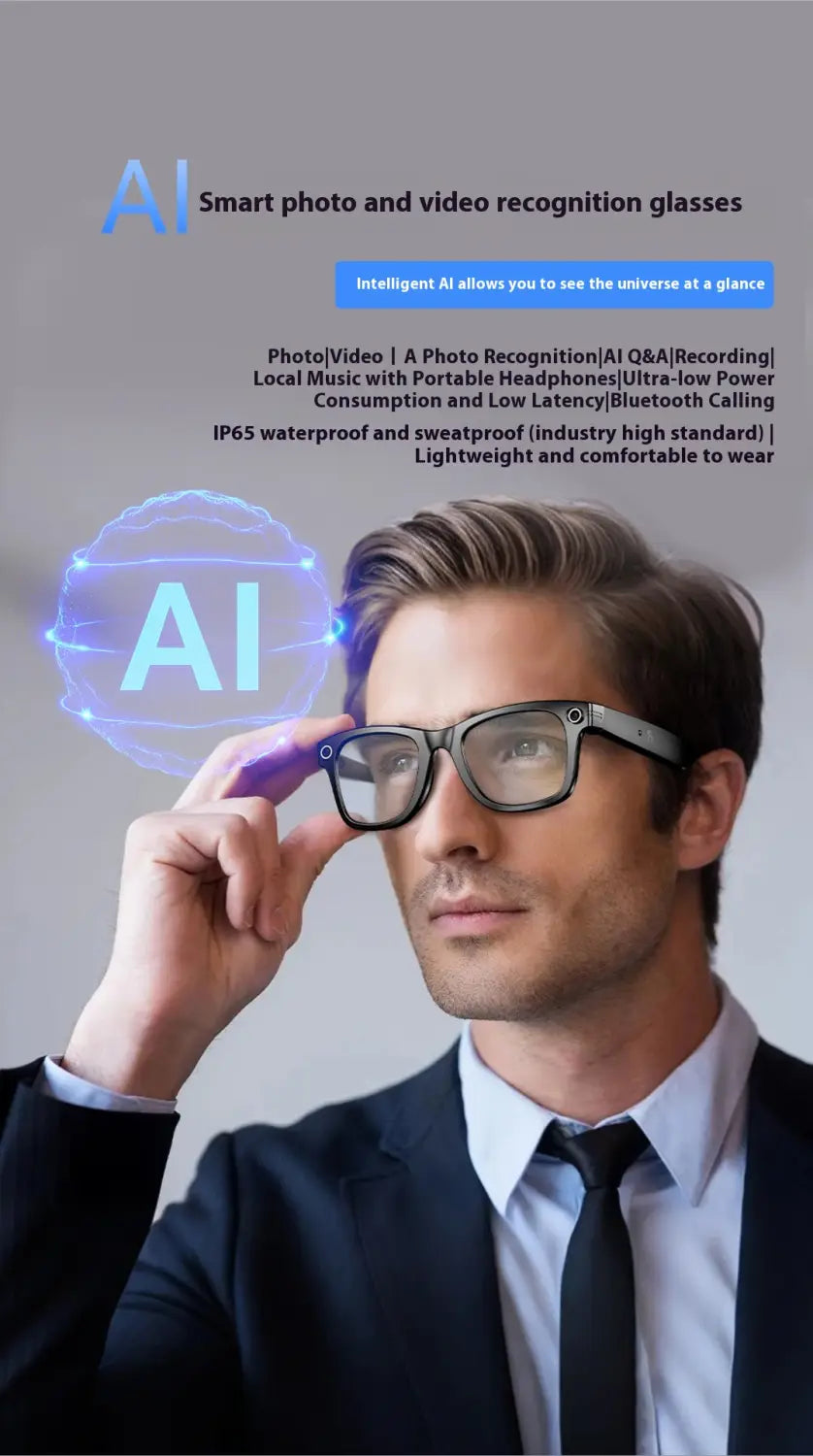 Ai Three-generation Smart Bluetooth Glasses Magnetic Frame Sunglasses Men