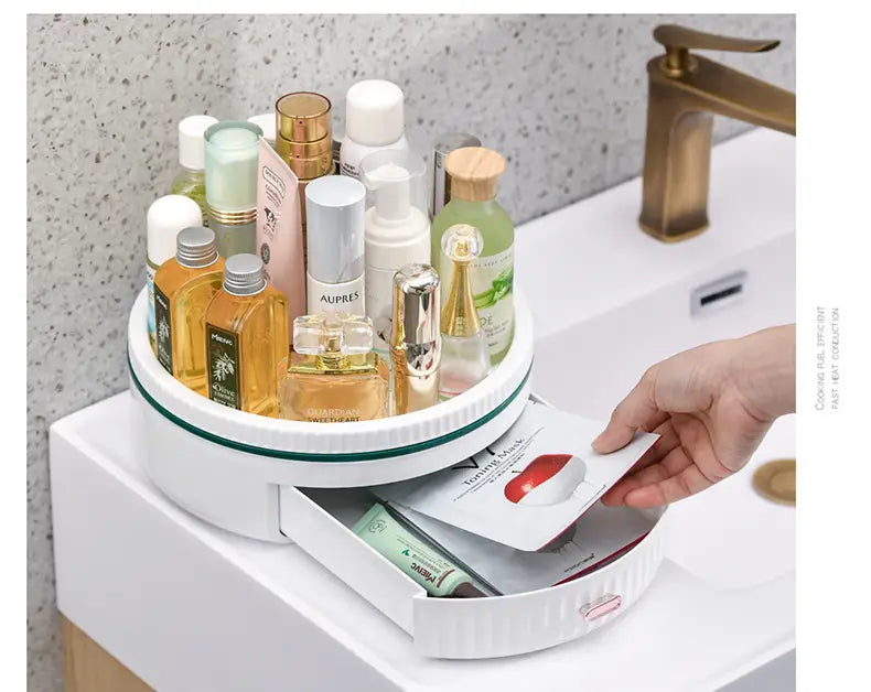 Cucina Scaffale rotante multifunzionale Portaspezioni rotante Tavolo per conservare cosmetici