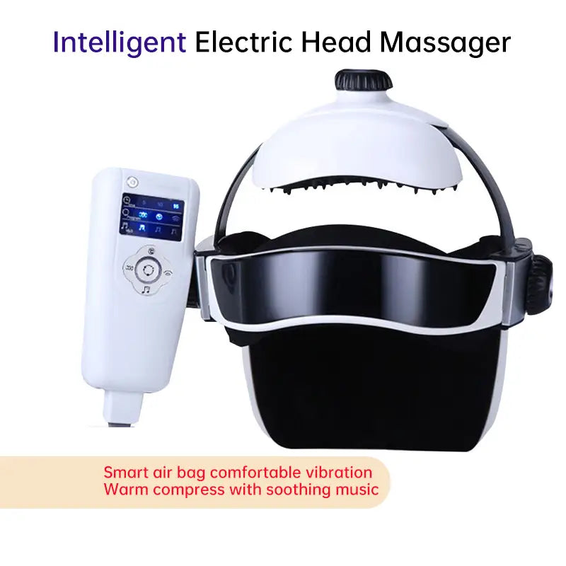 Automatic Air Pressure Head Massage Helmet Dual Vibrating Electric Head Massager Machine