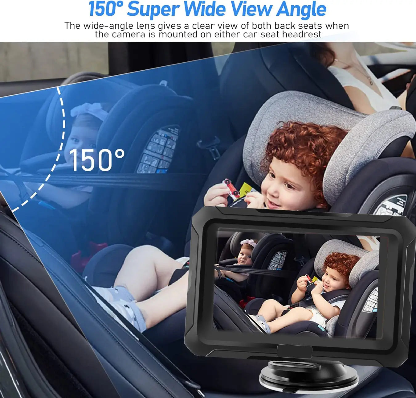 Specchietto per bambini per auto con baby monitor HD 1080P modello privato da 4,3 pollici Copy of 4.3 inch private