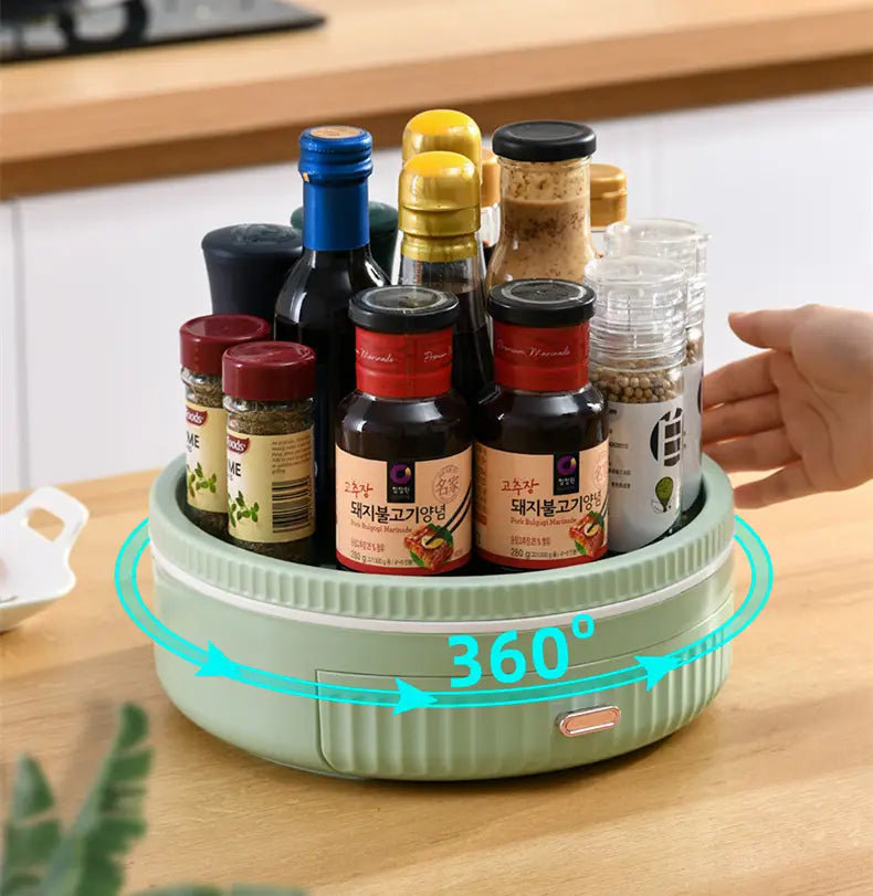 Cucina Scaffale rotante multifunzionale Portaspezioni rotante Tavolo per conservare cosmetici