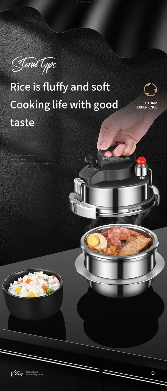 Pentola a pressione in acciaio inossidabile 304 Micropentola a pressione portatile da esterno cucina mini pentola