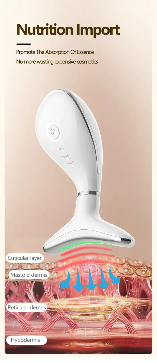 Macchina EMS per il lifting del collo e del viso Massaggiatore per il rassasiamento della pelle a 3 colori LED Photon