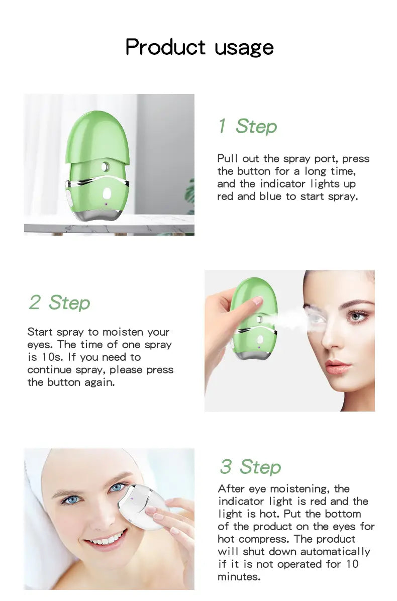 Nano spray idratante per gli occhi lenire gli occhi secchi occhi belli idratanti protezioni oculari portatili