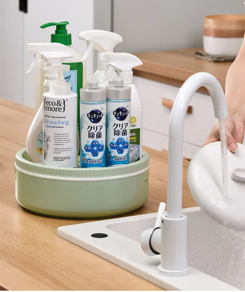 Cucina Scaffale rotante multifunzionale Portaspezioni rotante Tavolo per conservare cosmetici