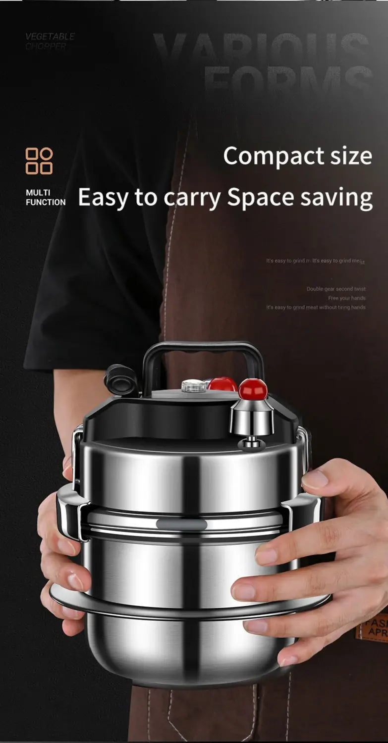 Pentola a pressione in acciaio inossidabile 304 Micropentola a pressione portatile da esterno cucina mini pentola