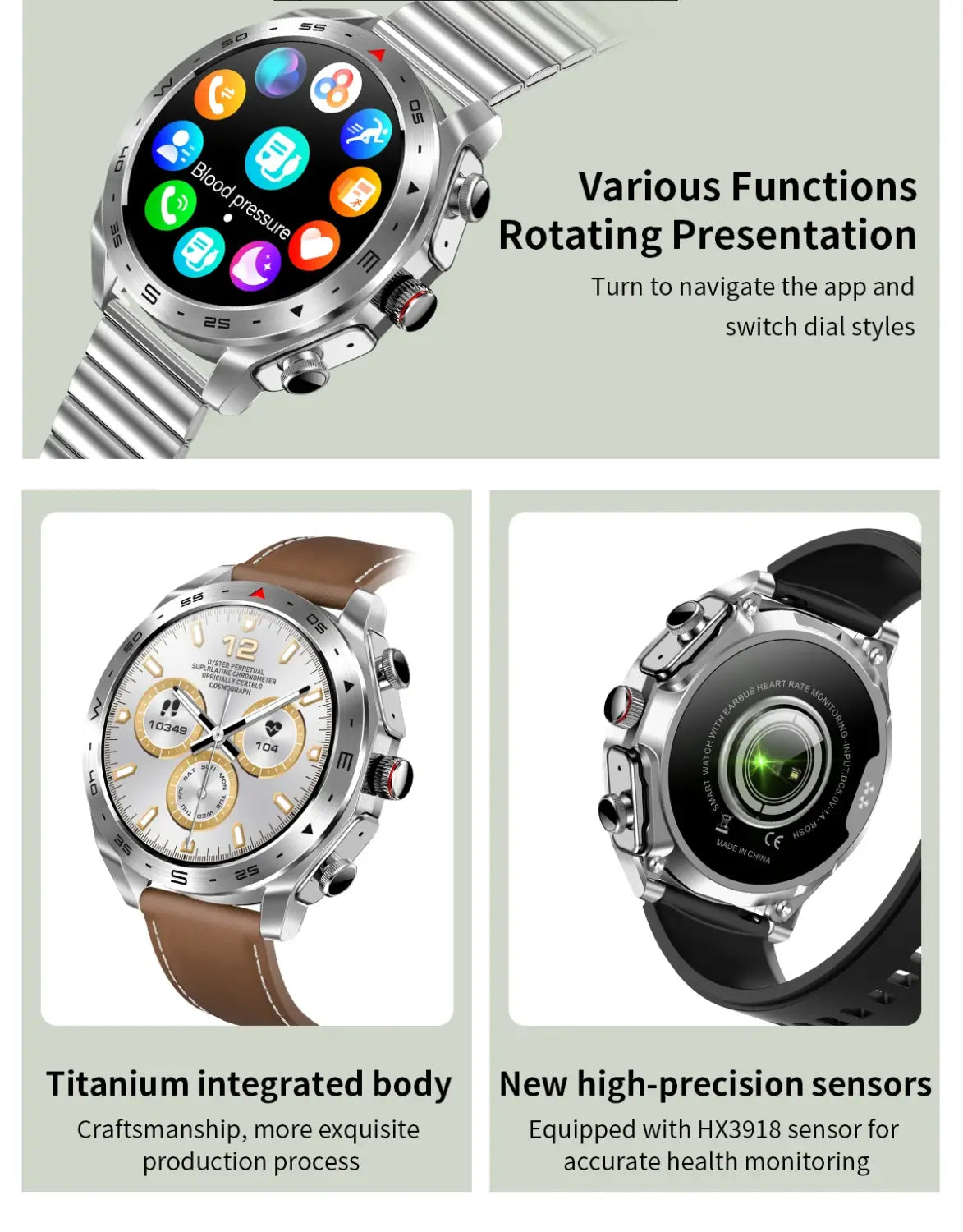 The New T95 Smart Watch With Earphones 1.52 Inch Ips 2 In 1Exercise Blood Pressure Blood Oxygen Message Reminder Smart